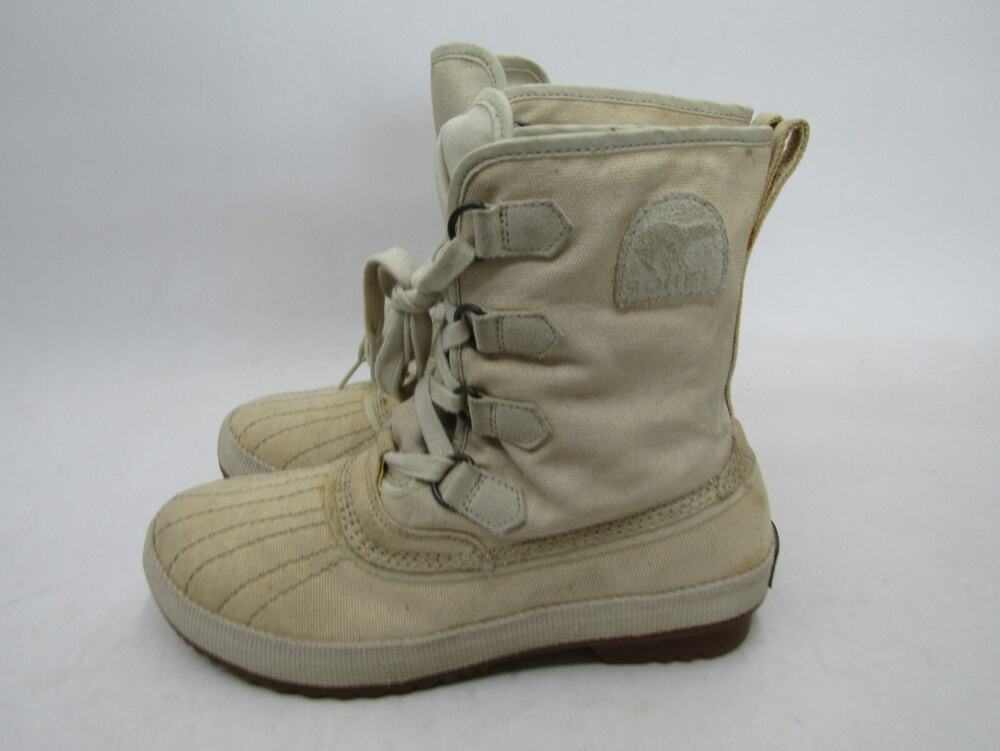 Sorel Womens Size 9 Beige Ankle Fashion Winter Boots Bootie